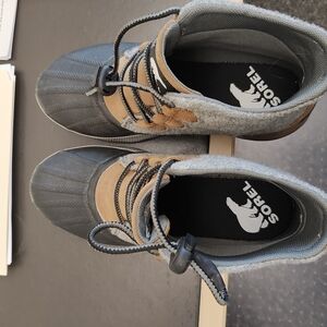 Sorel Gray and Tan Boots